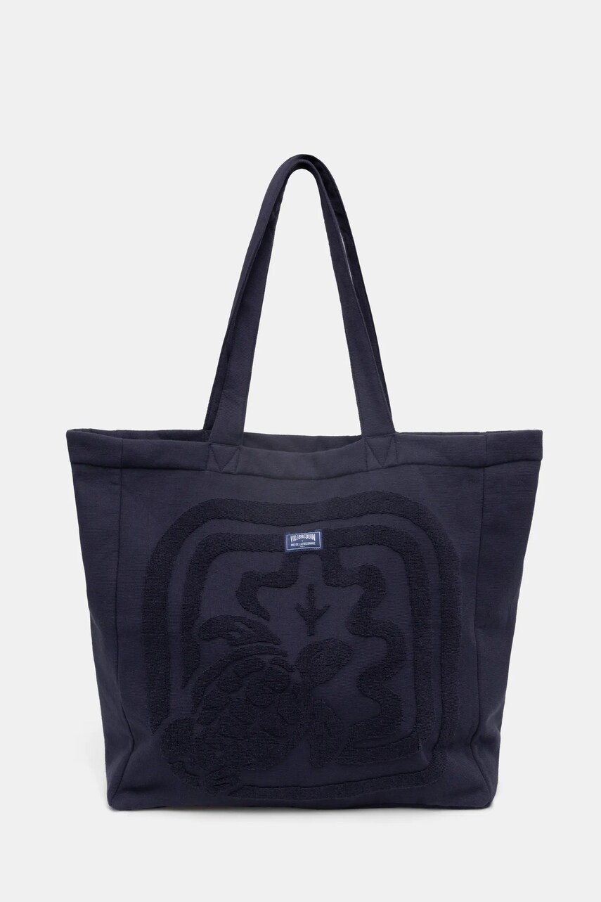 Vilebrequin geanta de bumbac BOUDOIR culoarea albastru marin, BIRA29I3