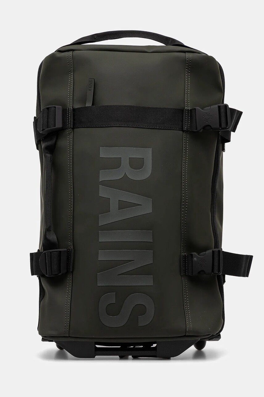 Rains valiză Texel Cabin Bag W3  52x32x20 cm culoarea verde, 13460