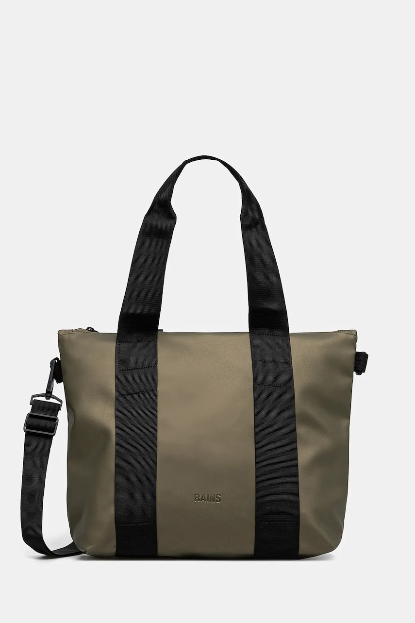 Rains geantă Tote Bag Micro W3 culoarea verde, 14180