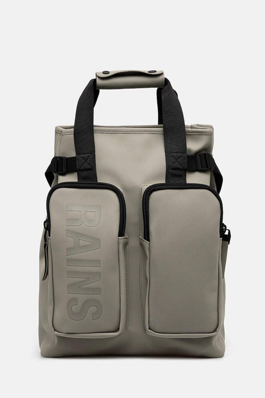 Rains rucsac Texel Tote Backpack W3 culoarea verde, 14240 Rains rucsac Texel Tote Backpack W3 culoarea verde, 14240