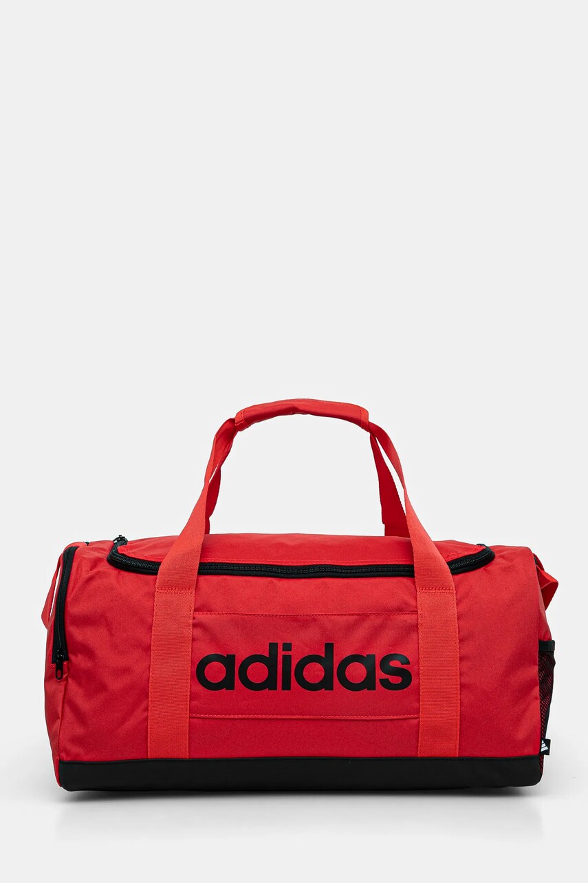 adidas geanta Linear Duffel culoarea rosu, IN6113 adidas geanta Linear Duffel culoarea rosu, IN6113