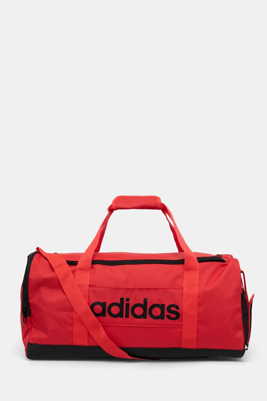 adidas geanta Linear Duffel culoarea rosu, IN6118 adidas geanta Linear Duffel culoarea rosu, IN6118