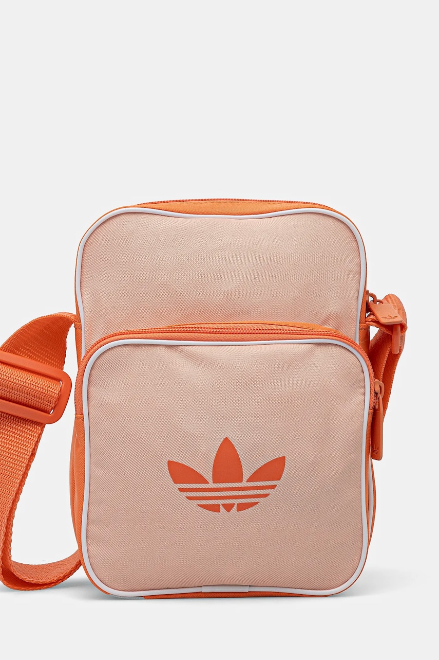 adidas Originals borseta Adicolor culoarea portocaliu, JD5546 adidas Originals borseta Adicolor culoarea portocaliu, JD5546