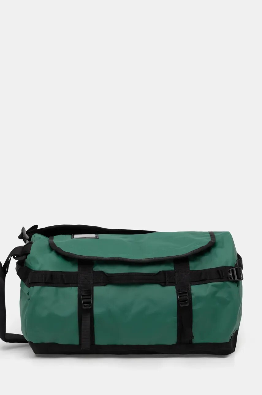 Levně Sportovní taška The North Face Base Camp Duffel 50L zelená barva, NF0A52STS9W1