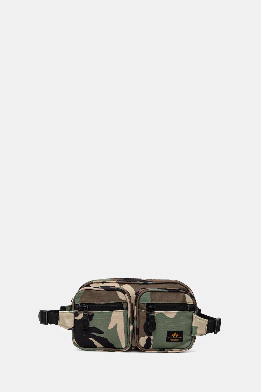 Alpha Industries borseta Label Waist Bag culoarea verde, 156943 Alpha Industries borseta Label Waist Bag culoarea verde, 156943