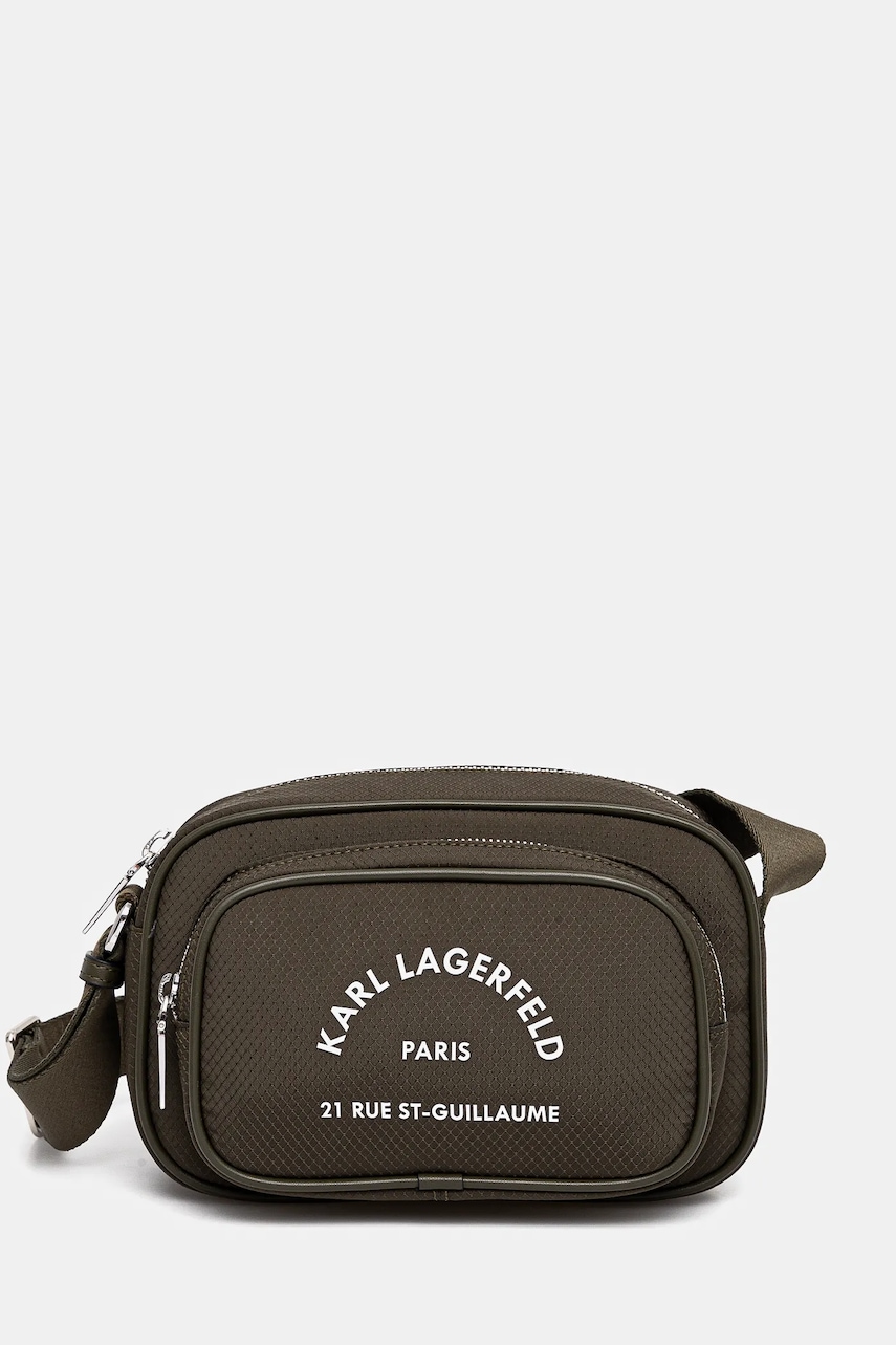 Karl Lagerfeld borsetă culoarea verde, A2M30219