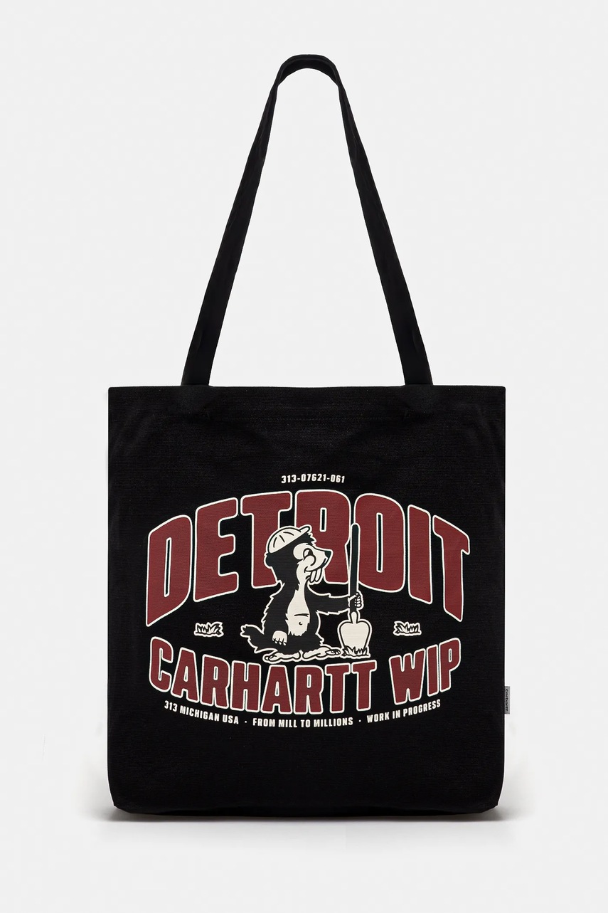 Bavlněná taška Carhartt WIP Canvas Graphic Tote černá barva, I033975