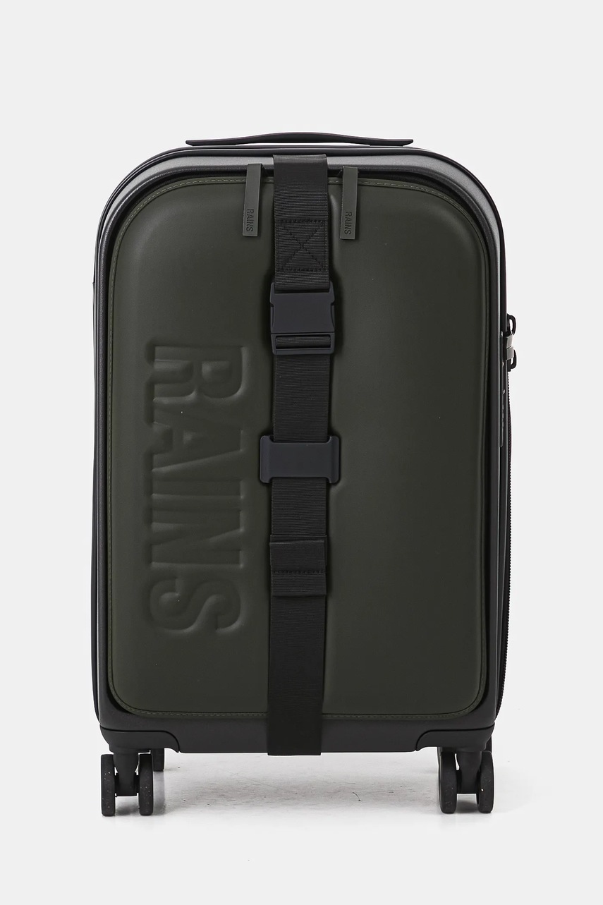 Rains valiză Texel Cabin Trolley W3  55x33x25 cm culoarea verde, 14190.03