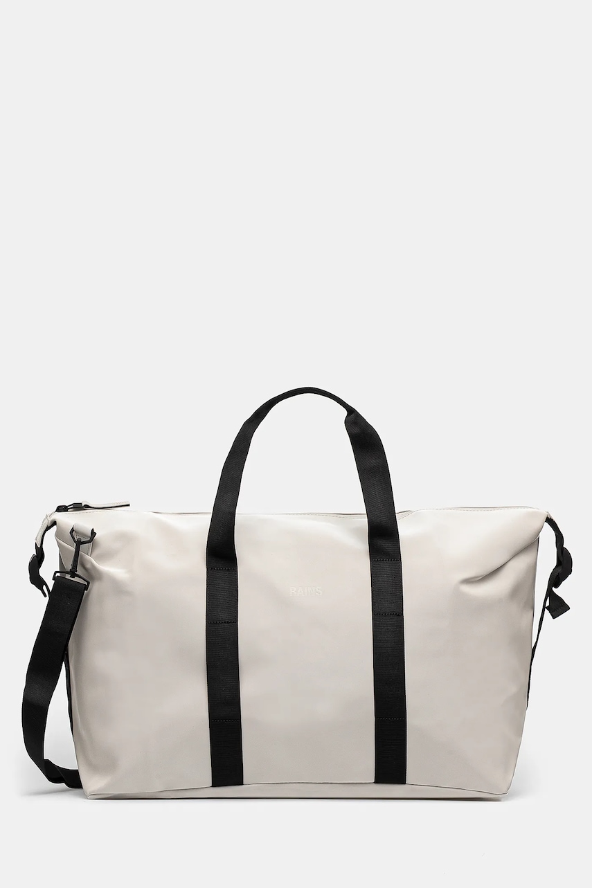 Rains geantă Hilo Weekend Bag W3 culoarea bej, 14200.103