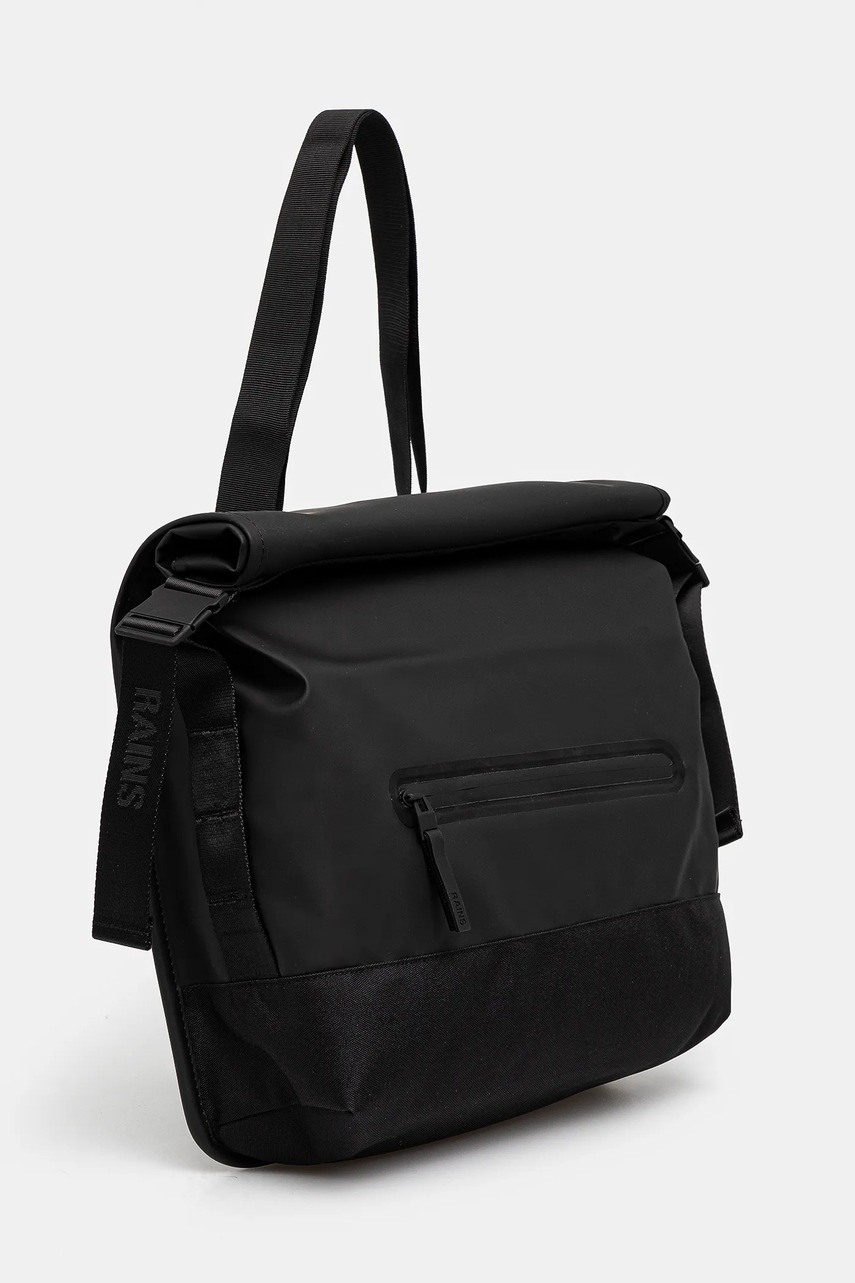 Сумка Rains Trail Rolltop Messenger Bag W3 цвет чёрный 14490.01