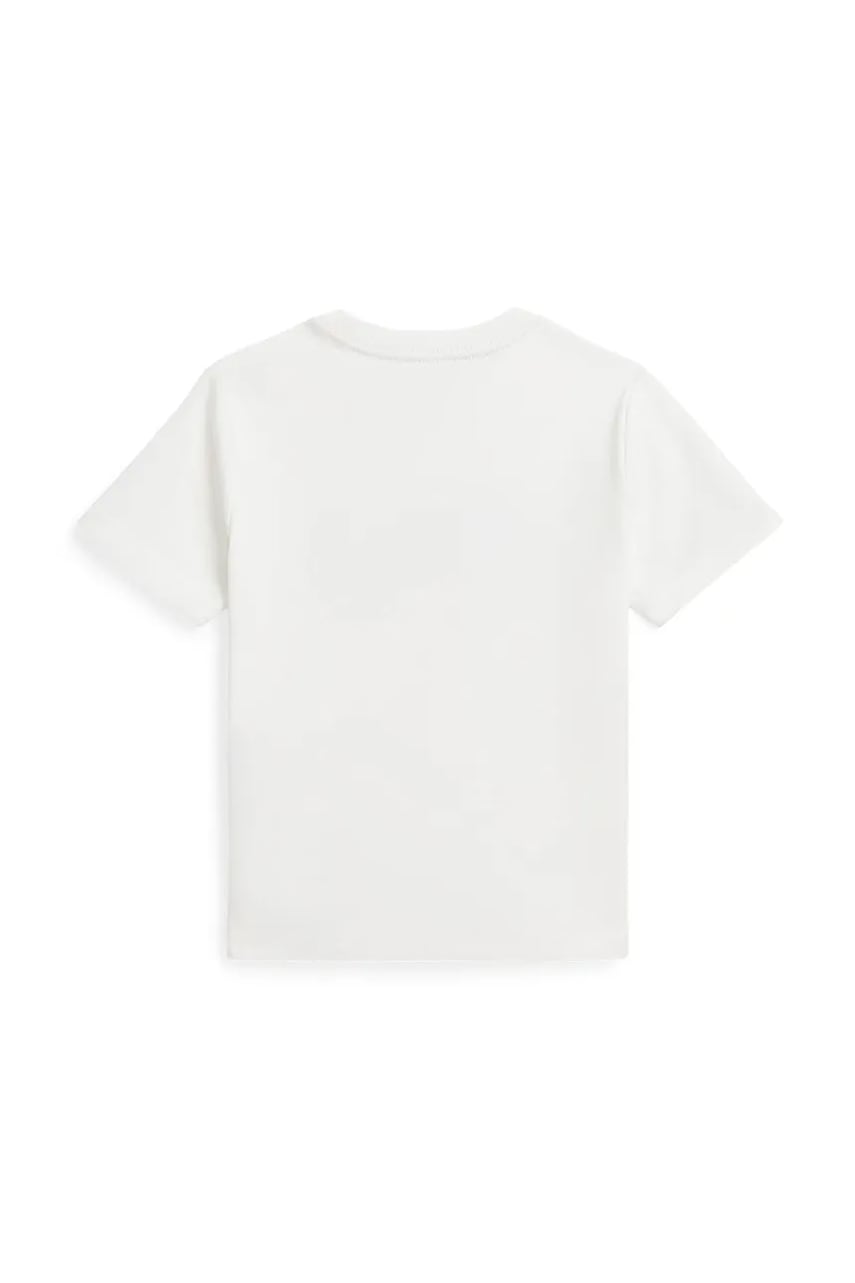 Детская хлопковая футболка Polo Ralph Lauren цвет белый с принтом 322958159002 Детская хлопковая футболка Polo Ralph Lauren цвет белый с принтом 322958159002