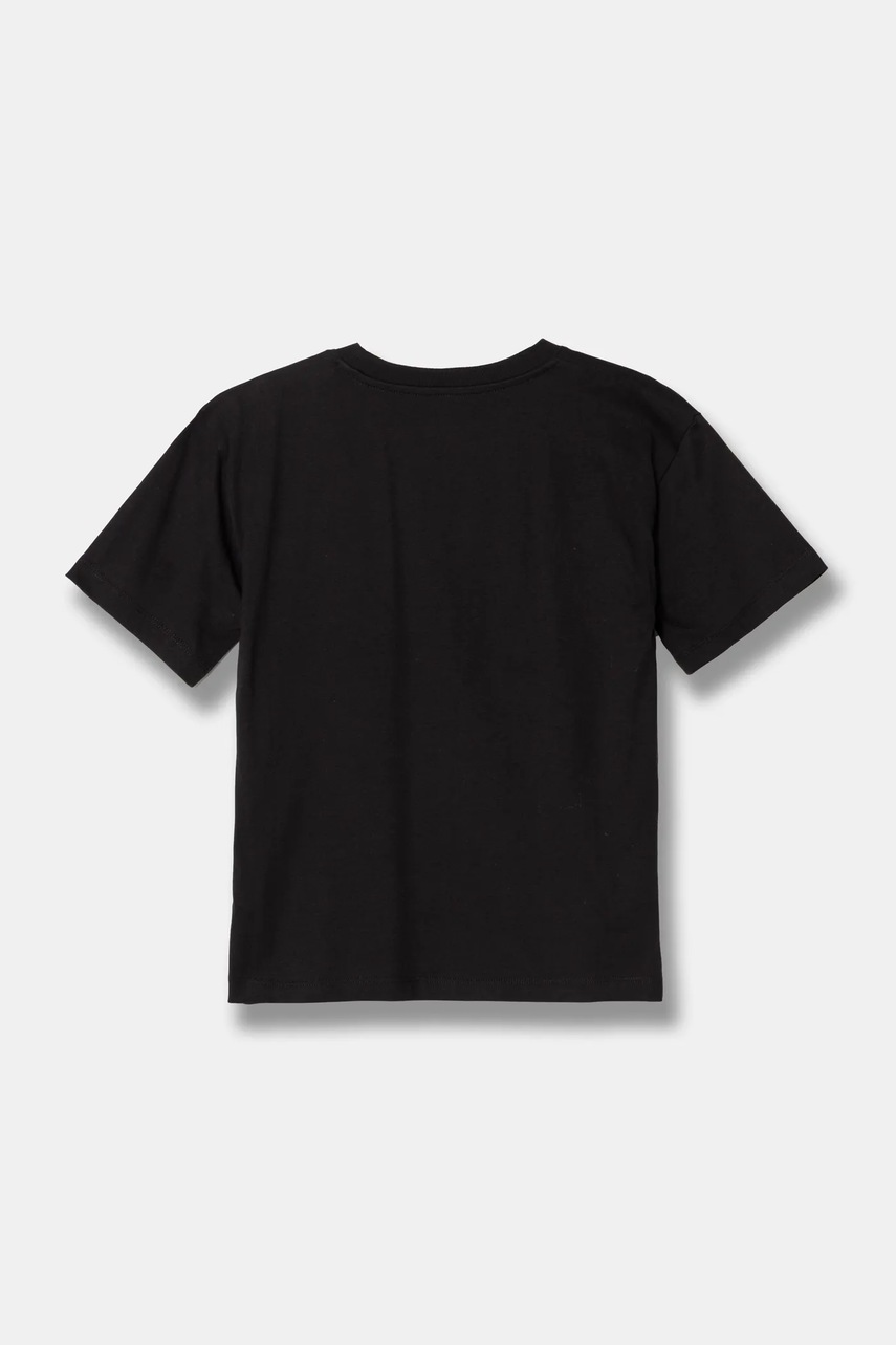 Дитяча бавовняна футболка Calvin Klein Jeans 0 колір чорний однотонна IB0IB02353