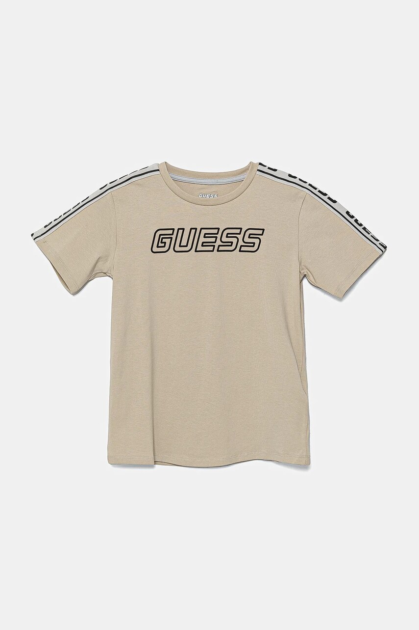 Levně Dětské tričko Guess zelená barva, s aplikací, L4YI50 J1314