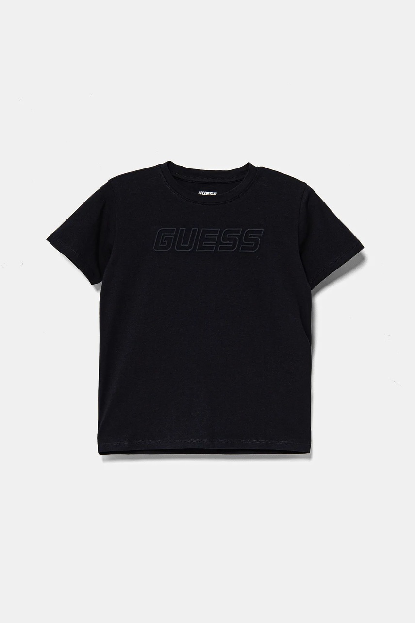 Levně Dětské tričko Guess tmavomodrá barva, s potiskem, L5RI37 J1311