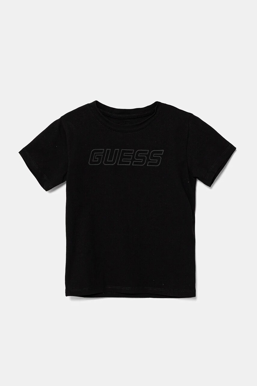 Levně Dětské tričko Guess černá barva, s potiskem, L5RI37 J1311