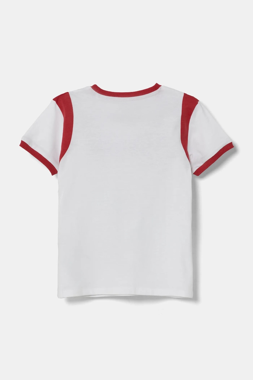 Детская хлопковая футболка Guess цвет белый узорная N5RI04 K8HM4 Детская хлопковая футболка Guess цвет белый узорная N5RI04 K8HM4