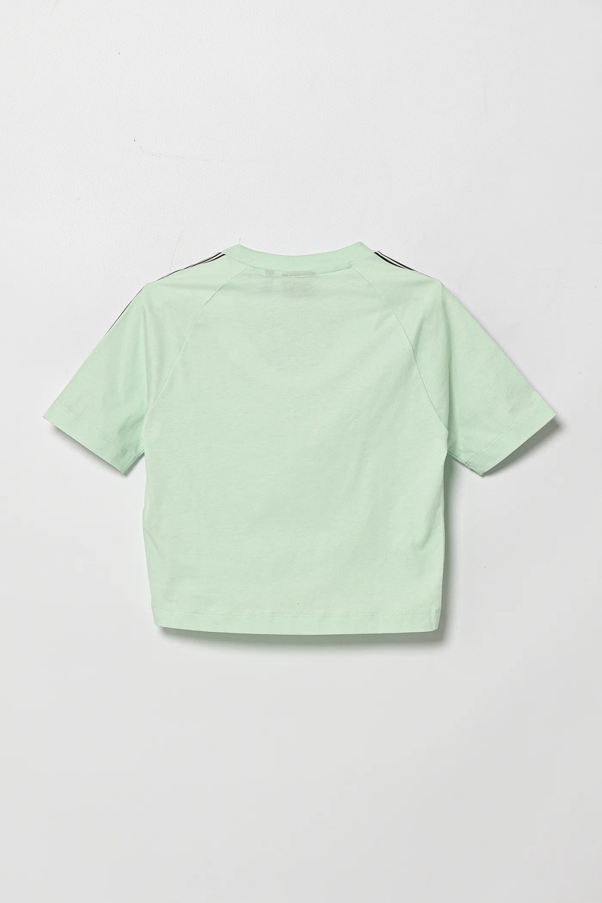 Детская хлопковая футболка EA7 Emporio Armani цвет зелёный с принтом 7B000048 AF12874 Детская хлопковая футболка EA7 Emporio Armani цвет зелёный с принтом 7B000048 AF12874