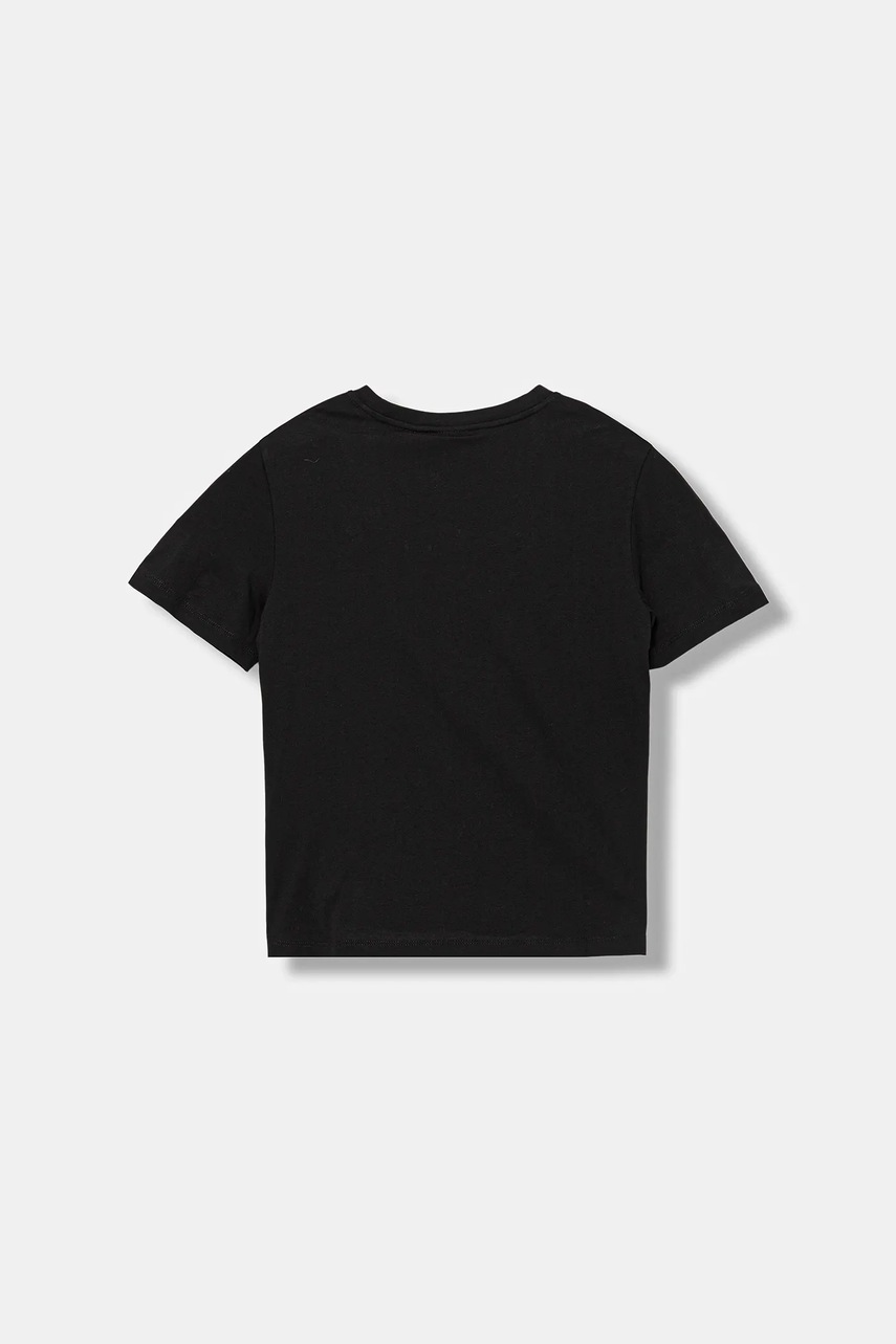 Детская хлопковая футболка EA7 Emporio Armani цвет чёрный с принтом 7B000020 AF10378 Детская хлопковая футболка EA7 Emporio Armani цвет чёрный с принтом 7B000020 AF10378