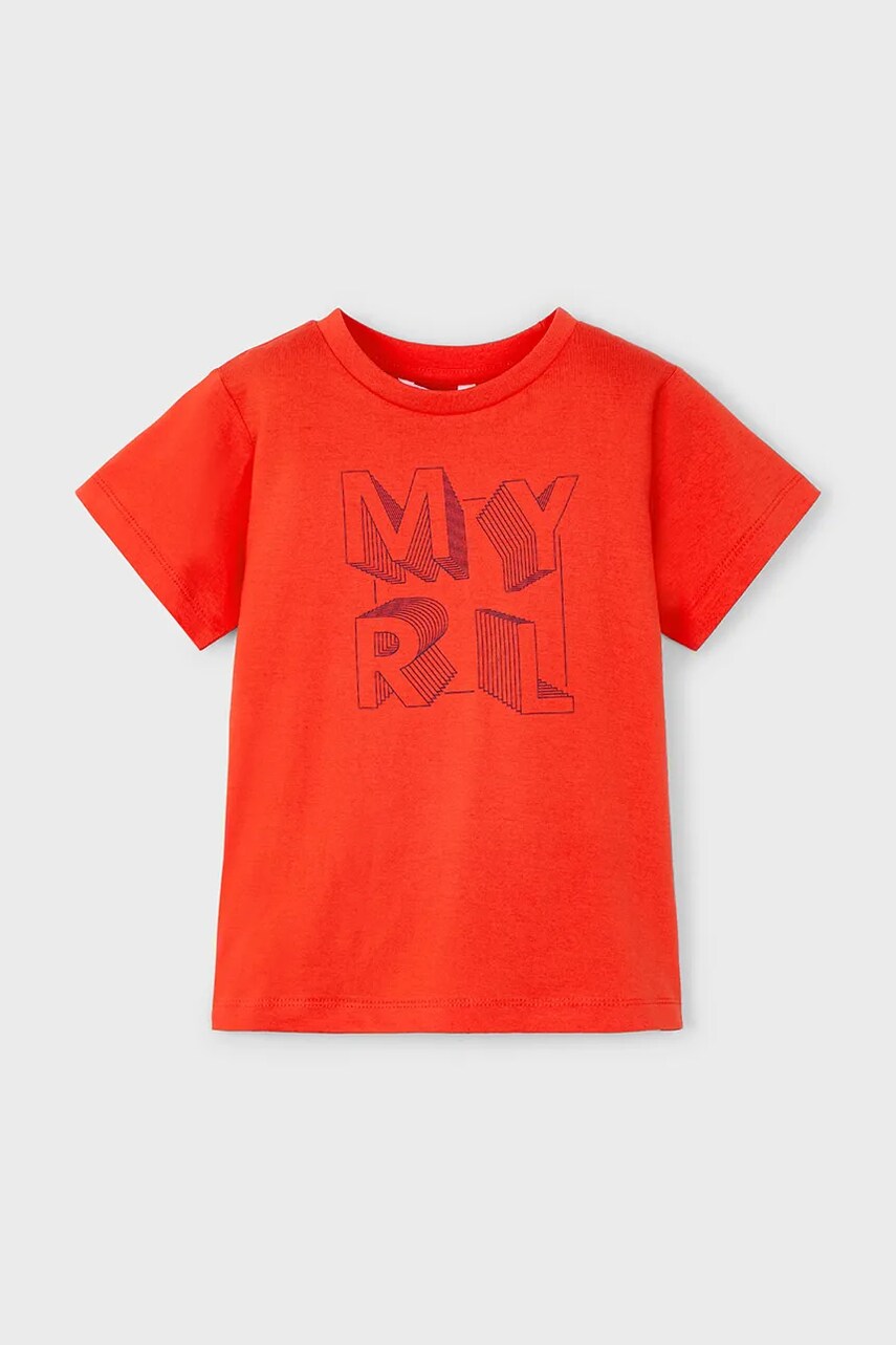 Mayoral tricou de bumbac pentru copii culoarea rosu, cu imprimeu, 170 Mayoral tricou de bumbac pentru copii culoarea rosu, cu imprimeu, 170
