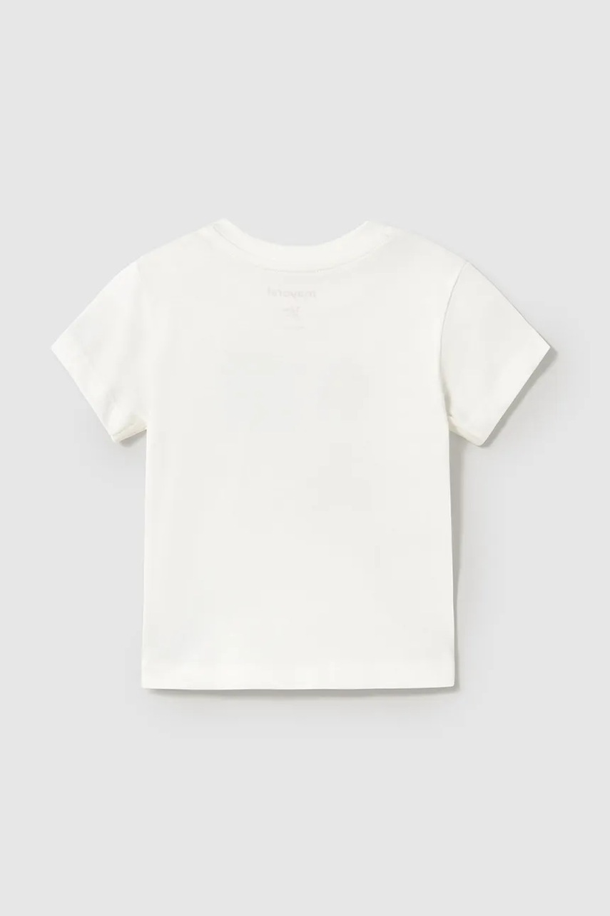 Детская хлопковая футболка Mayoral цвет белый с принтом 1056