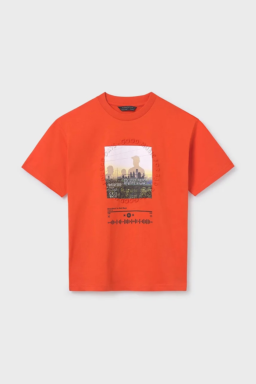 Mayoral tricou de bumbac pentru copii culoarea rosu, cu imprimeu, 6016 Mayoral tricou de bumbac pentru copii culoarea rosu, cu imprimeu, 6016