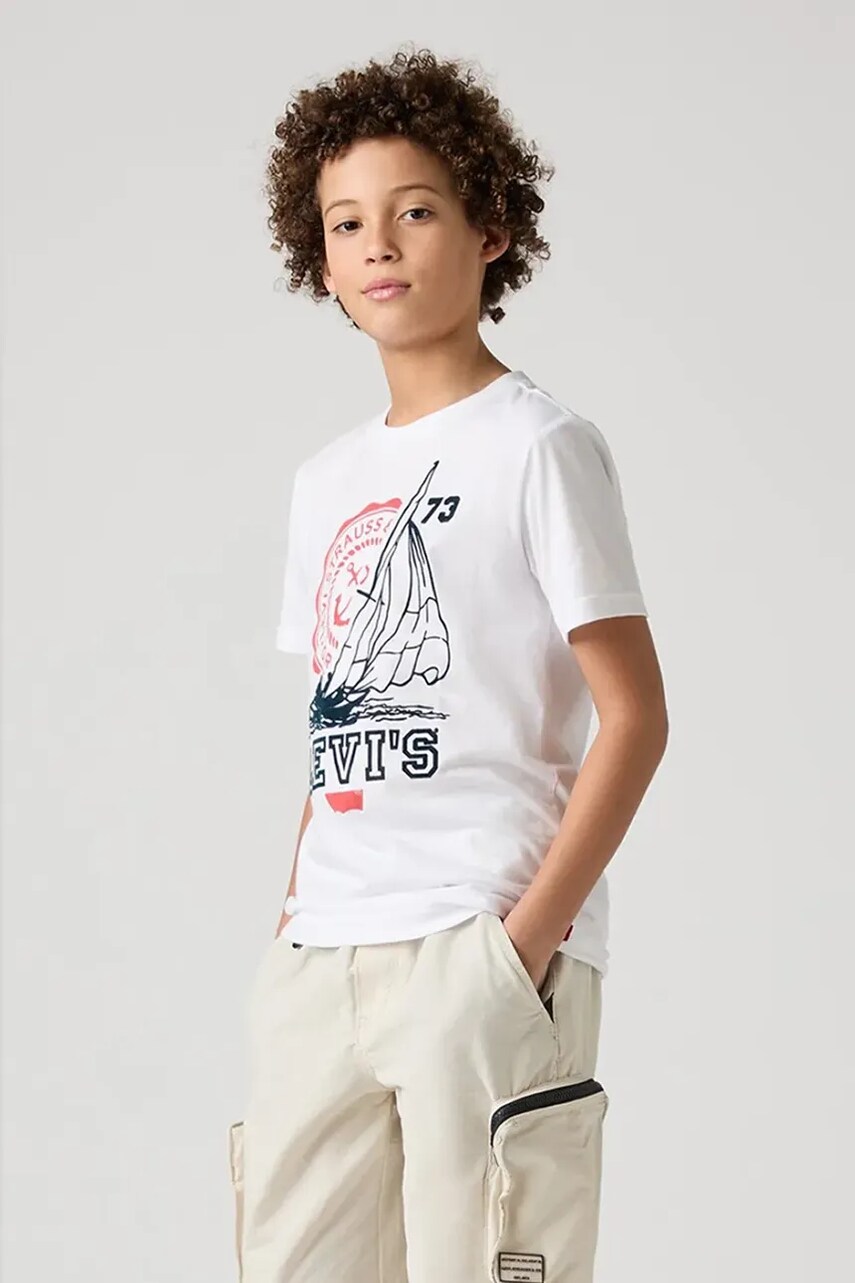 Levi's tricou COASTAL CLUB TEE culoarea alb, cu imprimeu, 9EM281