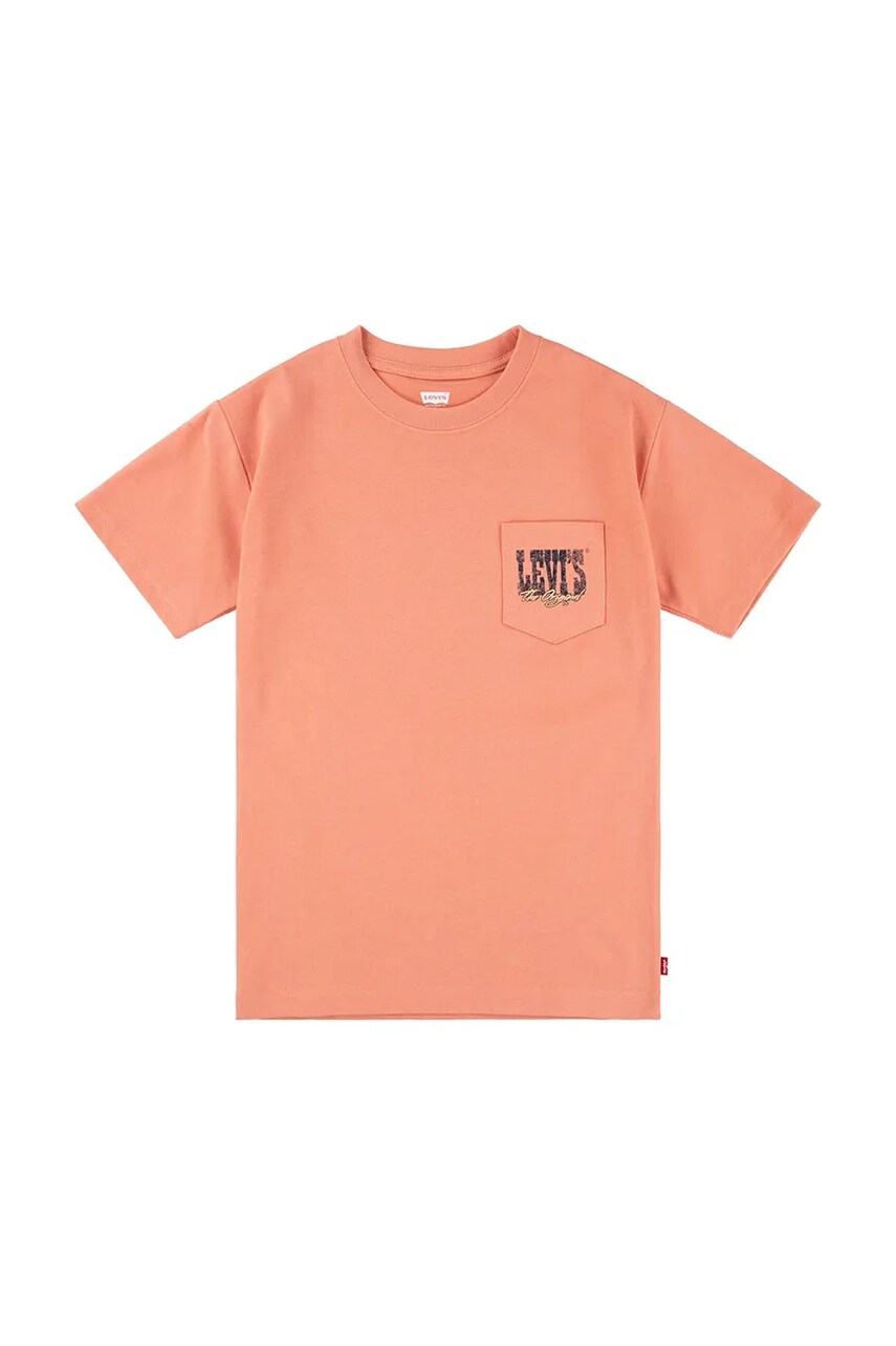 Levi's tricou copii CANYON LANDSCAPE TEE culoarea portocaliu, cu imprimeu, 9EM301