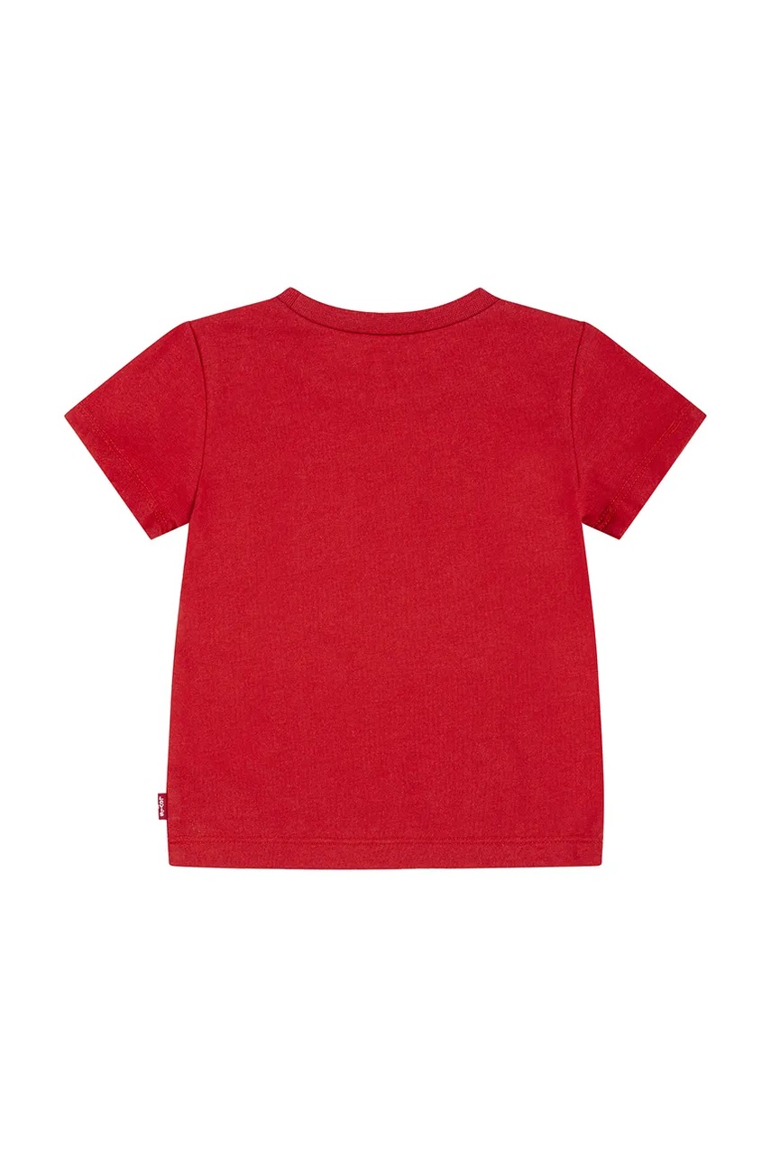 Bavlněné dětské tričko Levi’s LOGO CHAMBRAY APPLIQUE TEE