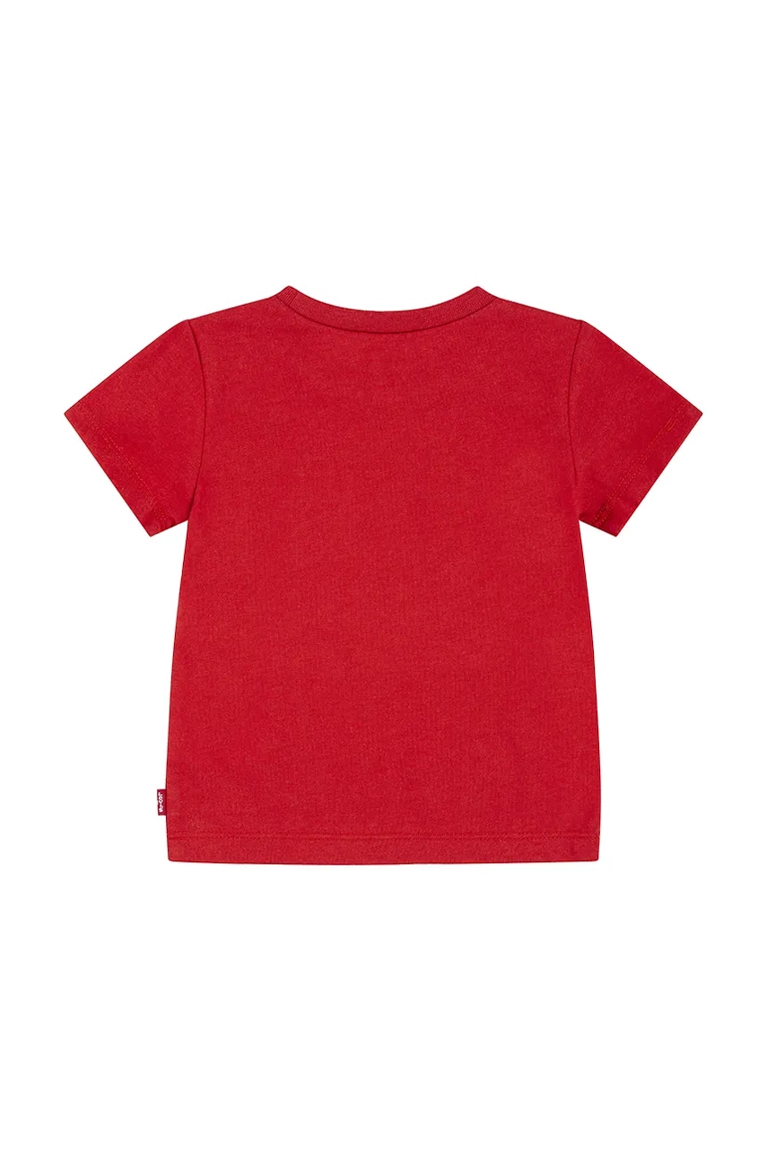 Bavlněné dětské tričko Levi’s LOGO CHAMBRAY APPLIQUE TEE