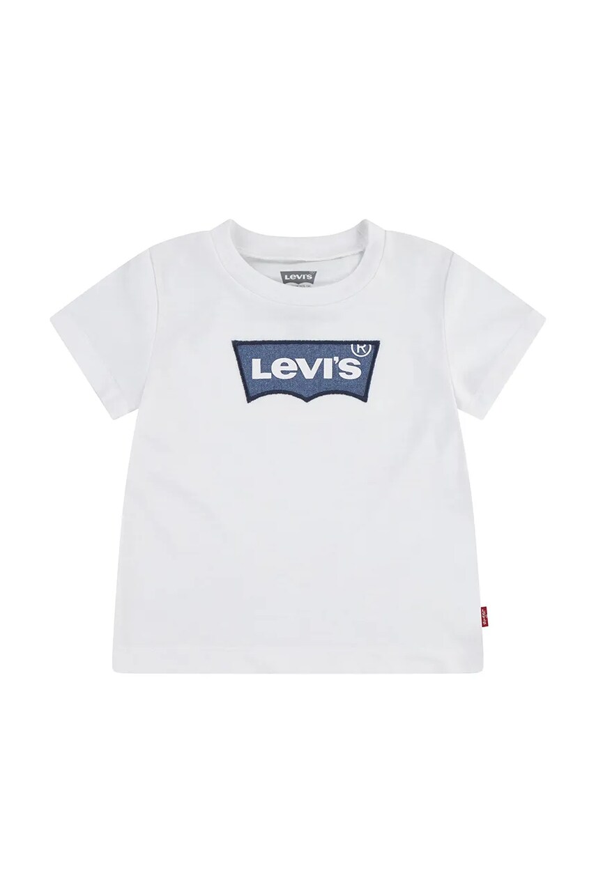 Levi\'s tricou copii MY FIRST BATWING TEE culoarea alb, cu imprimeu, 6EM318