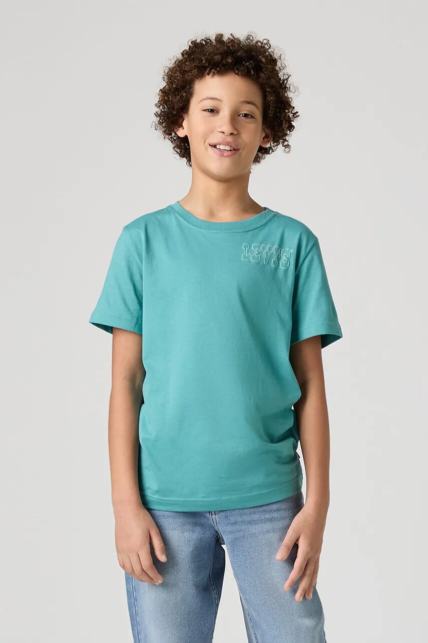 Levi's tricou copii SUN BURST TEE culoarea turcoaz, cu imprimeu, 9EM655