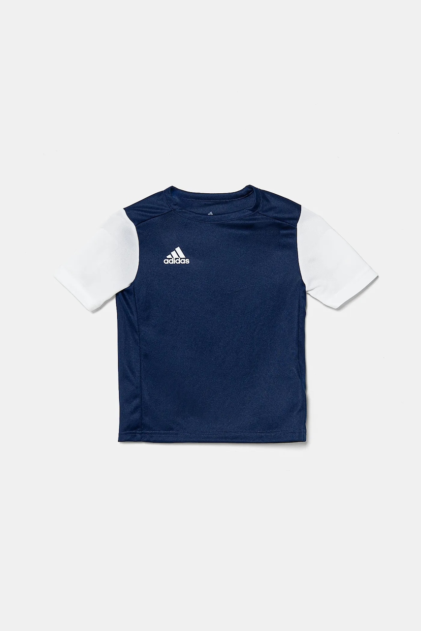 adidas Performance tricou copii culoarea albastru marin, cu imprimeu, DP3219 adidas Performance tricou copii culoarea albastru marin, cu imprimeu, DP3219