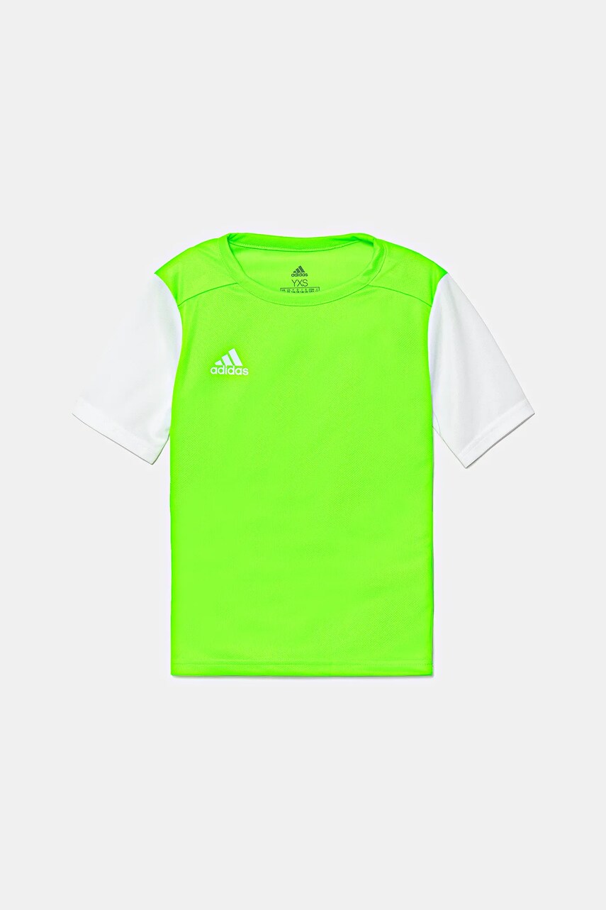 Levně Dětské tričko adidas Performance zelená barva, GH1663