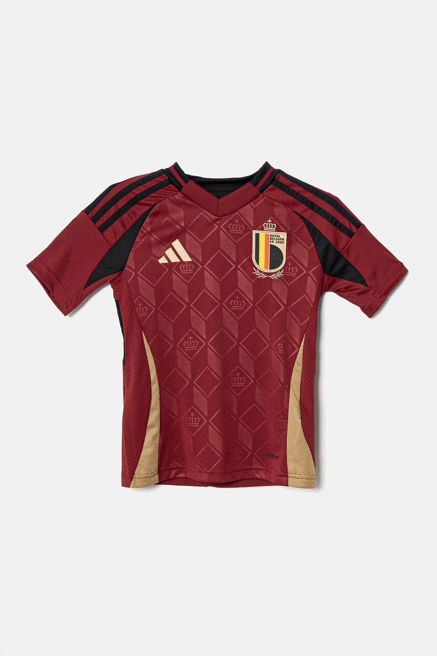 adidas Performance tricou copii culoarea bordo, modelator, IQ0777