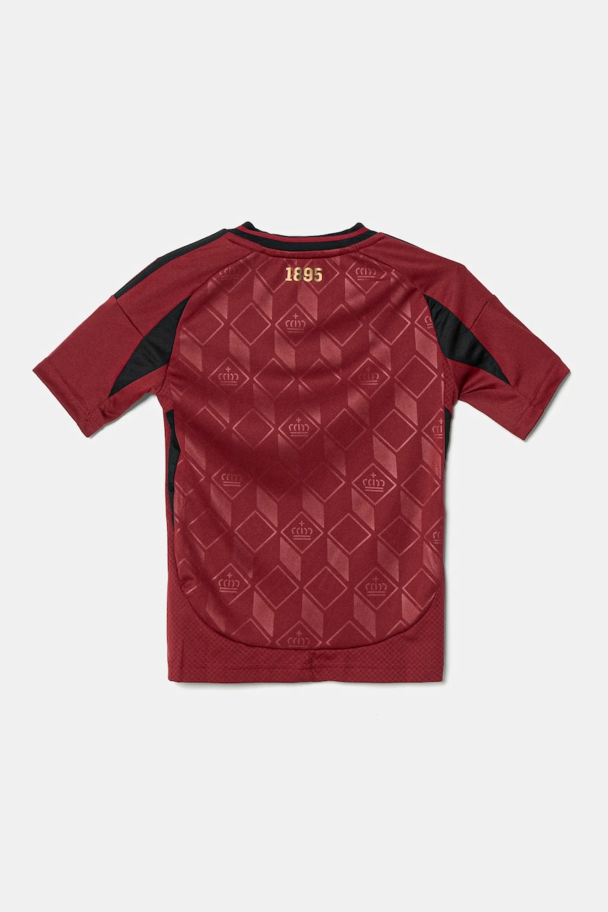 Детская футболка adidas Performance цвет бордовый узорная IQ0777 Детская футболка adidas Performance цвет бордовый узорная IQ0777