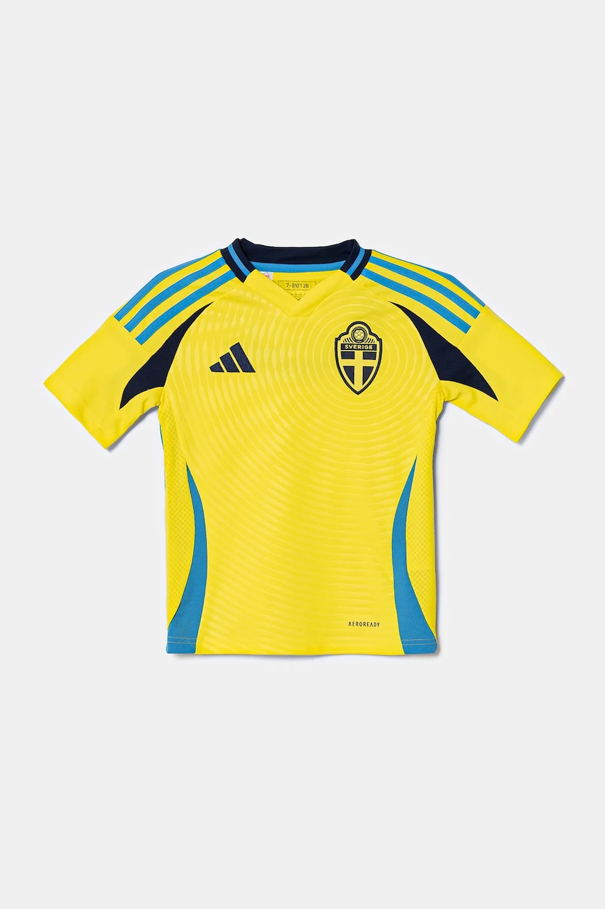 adidas Performance tricou copii culoarea galben, modelator, IP8416