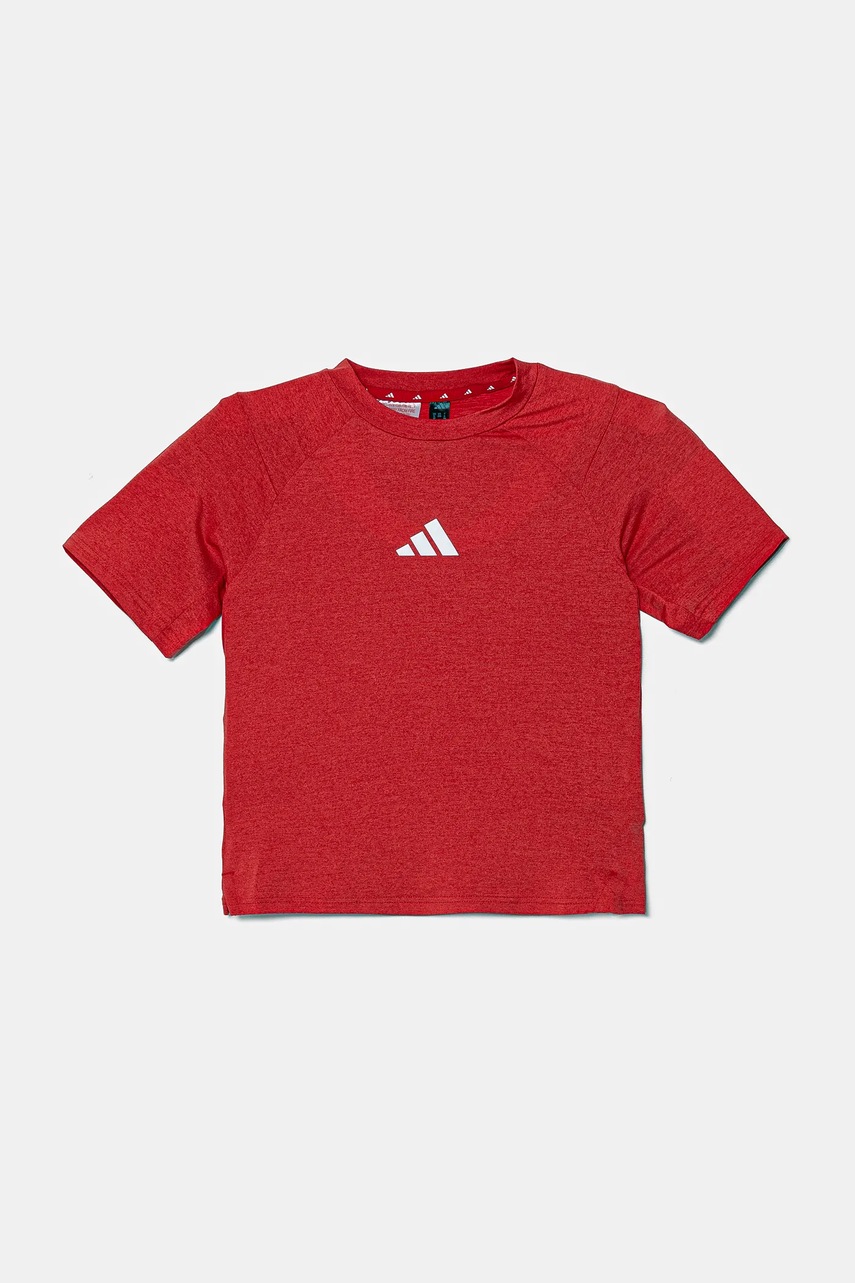 Детская футболка adidas цвет красный с принтом JD0136 Детская футболка adidas цвет красный с принтом JD0136