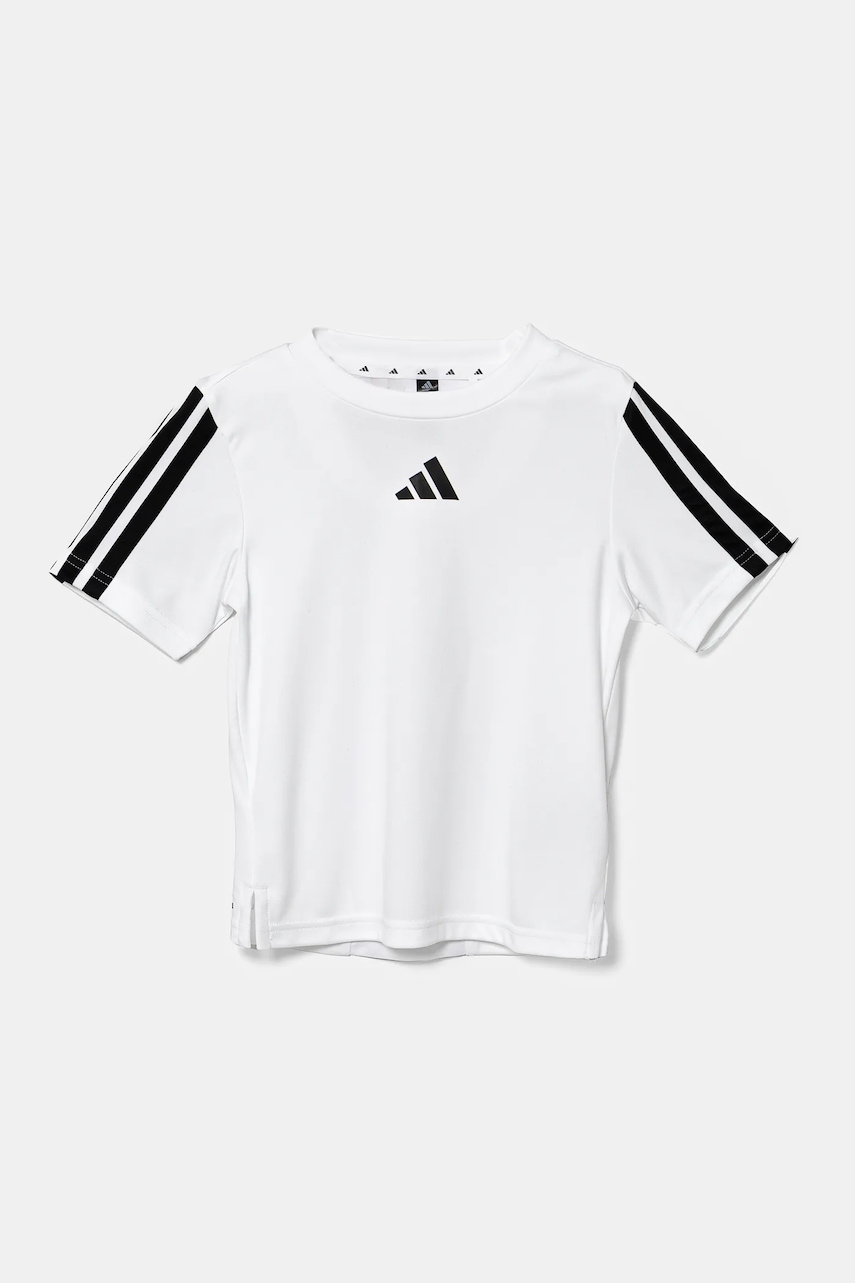 Детская футболка adidas цвет белый узорная JJ1033 Детская футболка adidas цвет белый узорная JJ1033