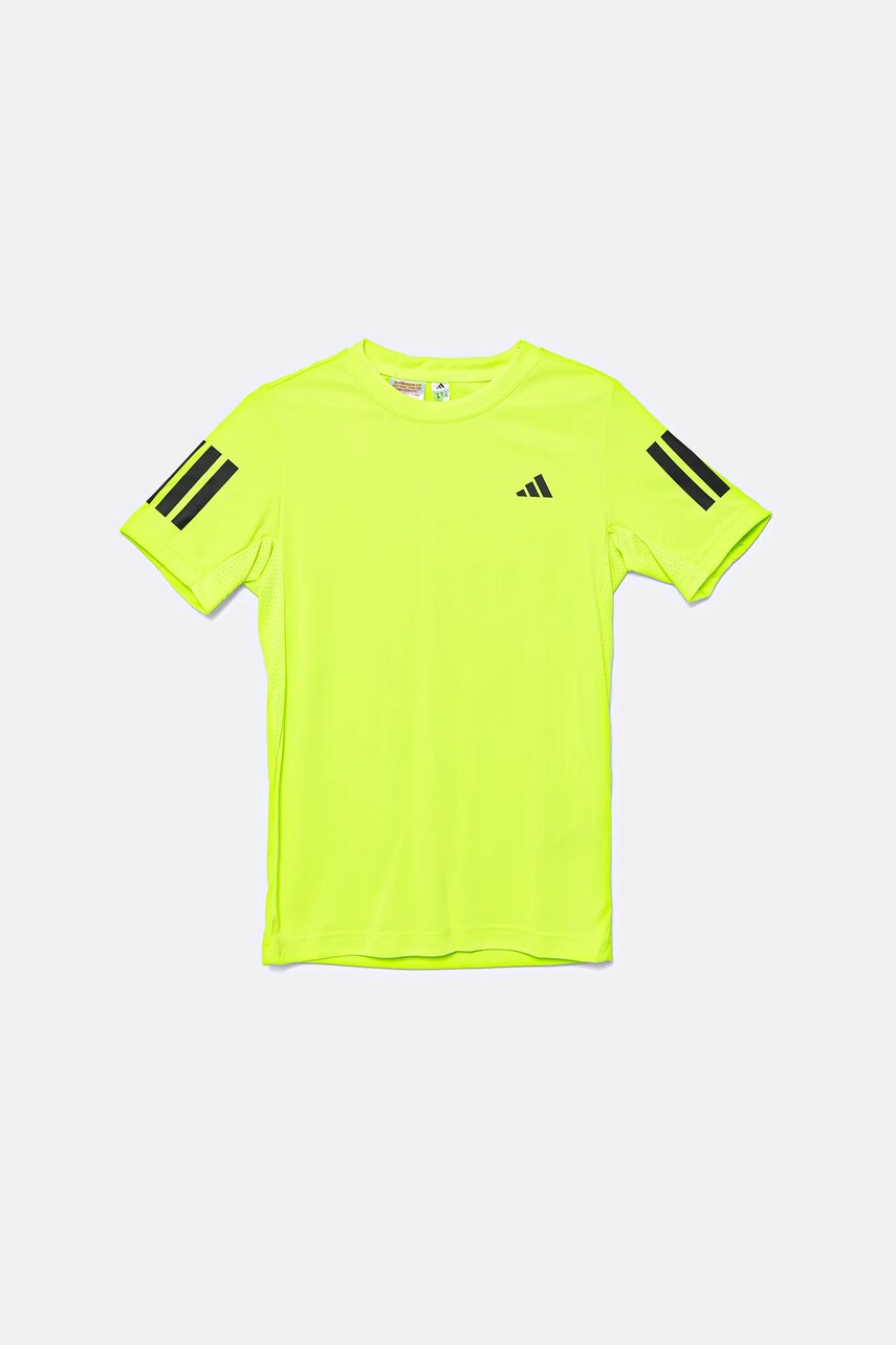 Levně Dětské tričko adidas Performance zelená barva, s potiskem, JI9252