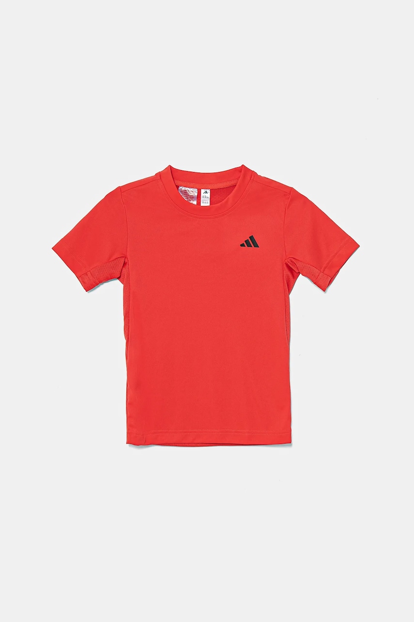 adidas Performance tricou de bumbac pentru copii culoarea rosu, cu imprimeu, JI9260