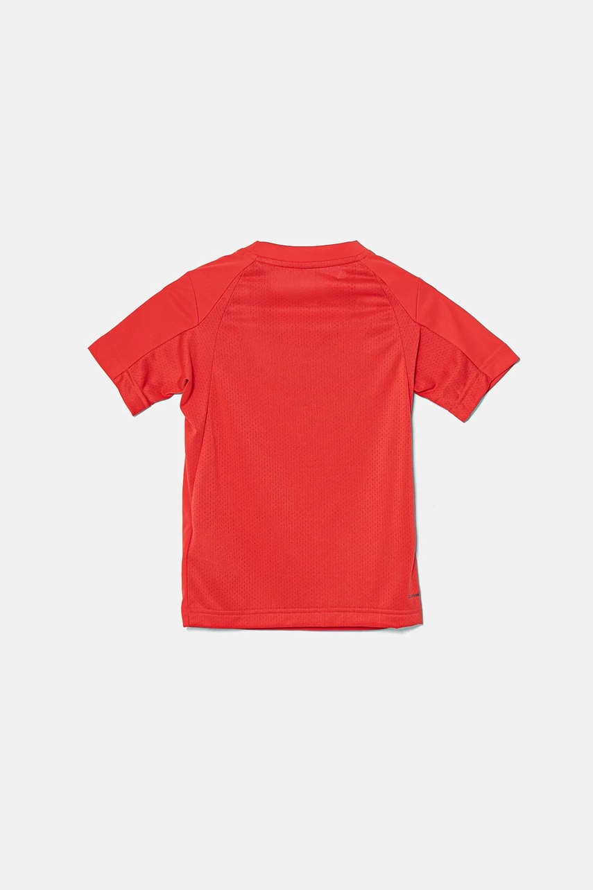 Детская хлопковая футболка adidas Performance цвет красный с принтом JI9260 Детская хлопковая футболка adidas Performance цвет красный с принтом JI9260
