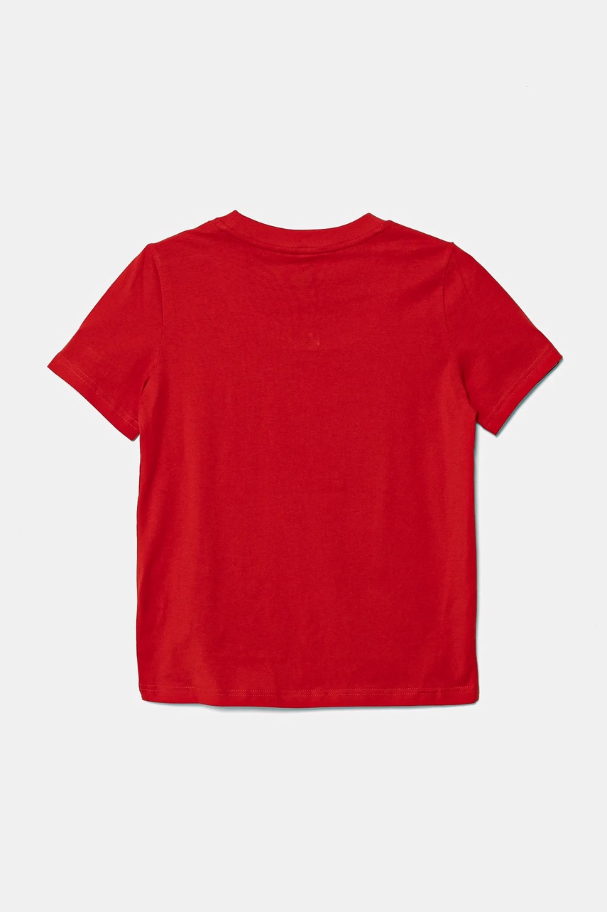 Дитяча бавовняна футболка Puma ESS No. 1 Logo Tee колір червоний з принтом 684906