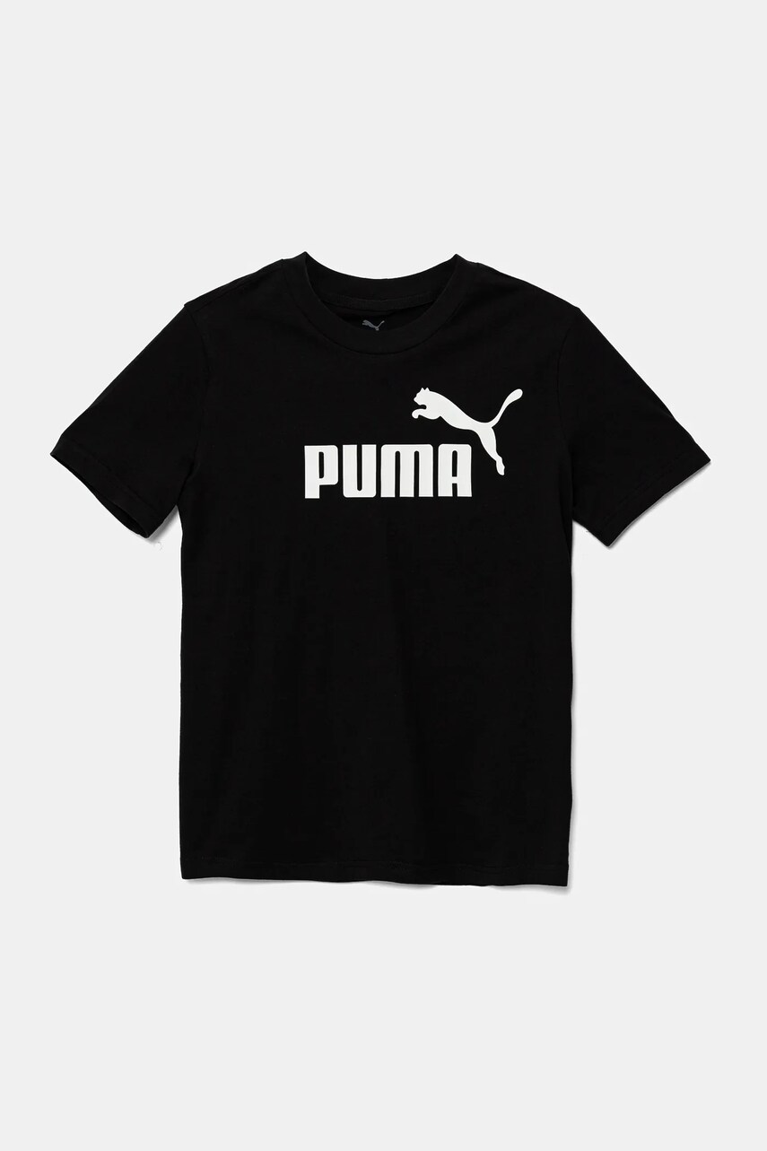 Puma tricou de bumbac pentru copii ESS No. 1 Logo Tee culoarea negru, cu imprimeu, 684906