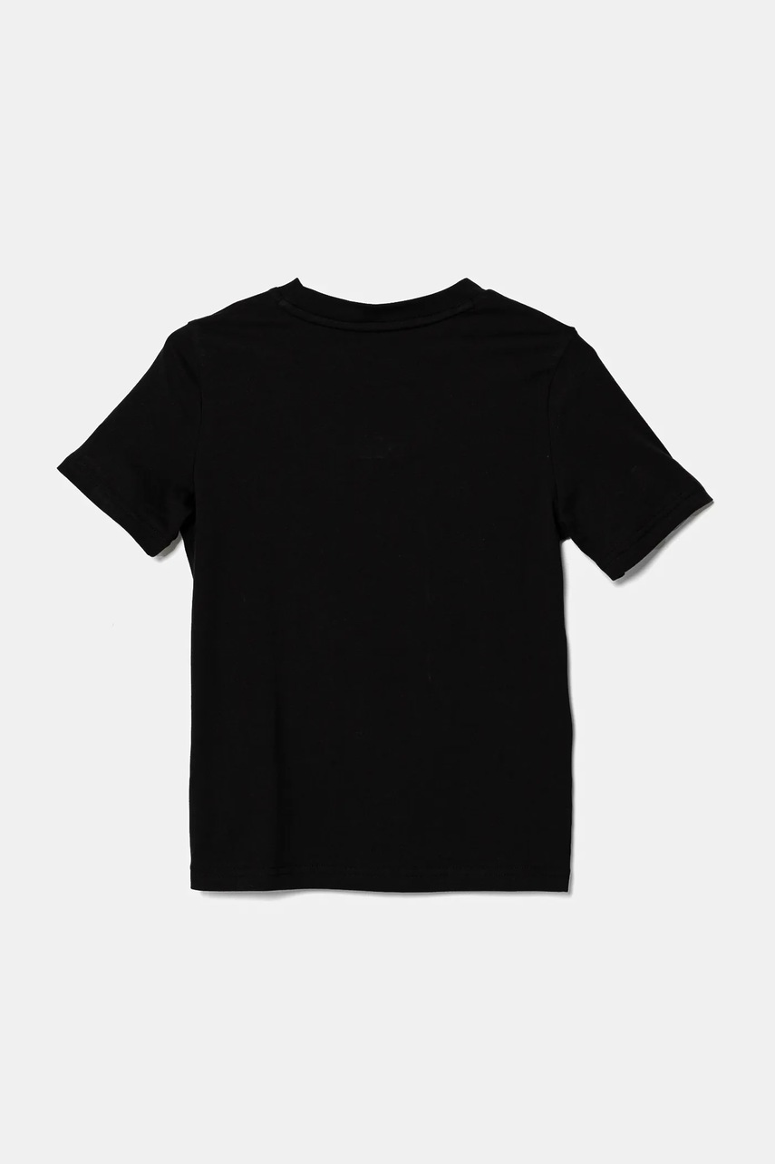 Дитяча бавовняна футболка Puma ESS Cat Logo Tee колір чорний з принтом 684907