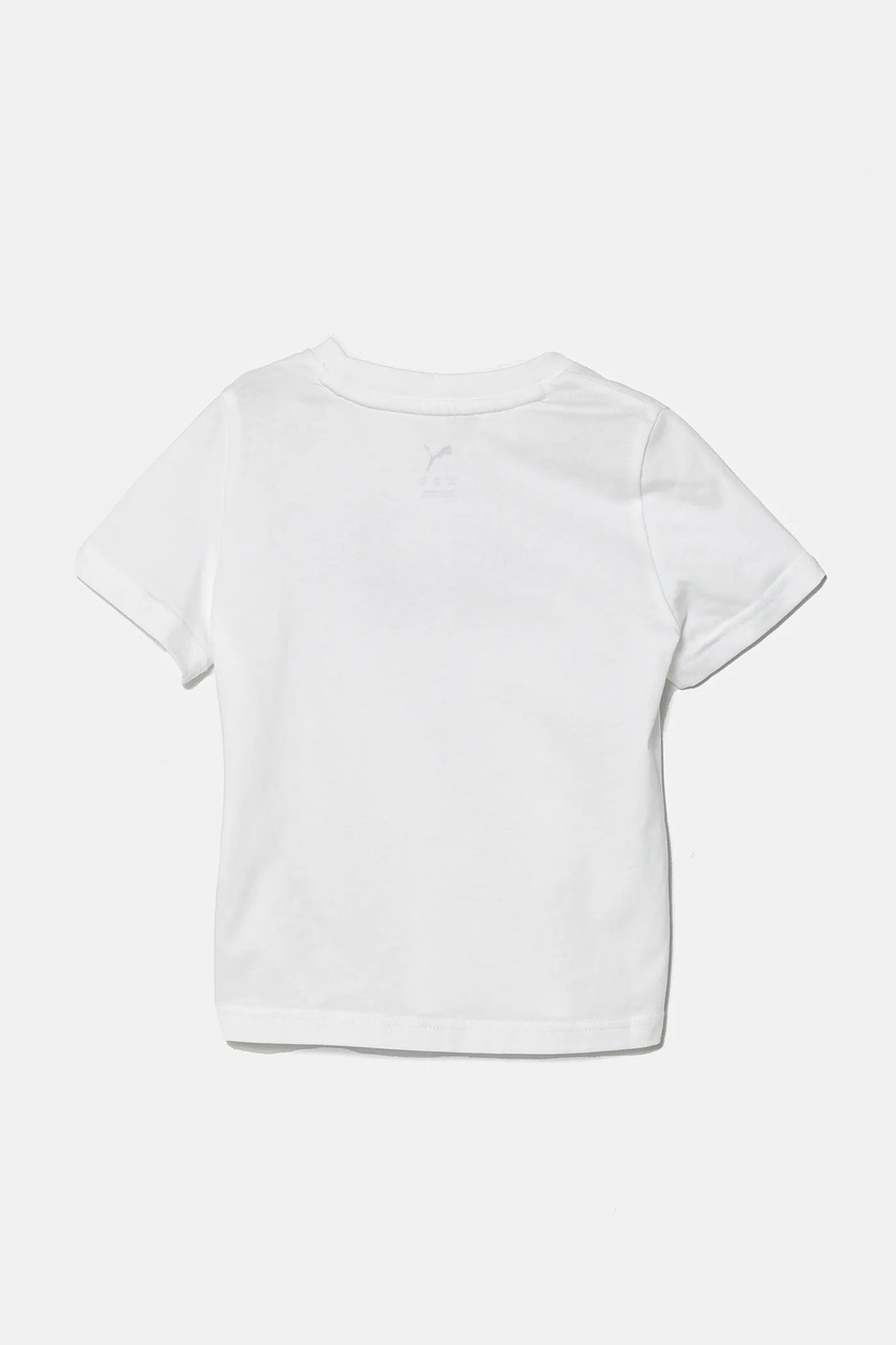 Детская хлопковая футболка Puma ESS No. 1 Logo Tee цвет белый с принтом 684930