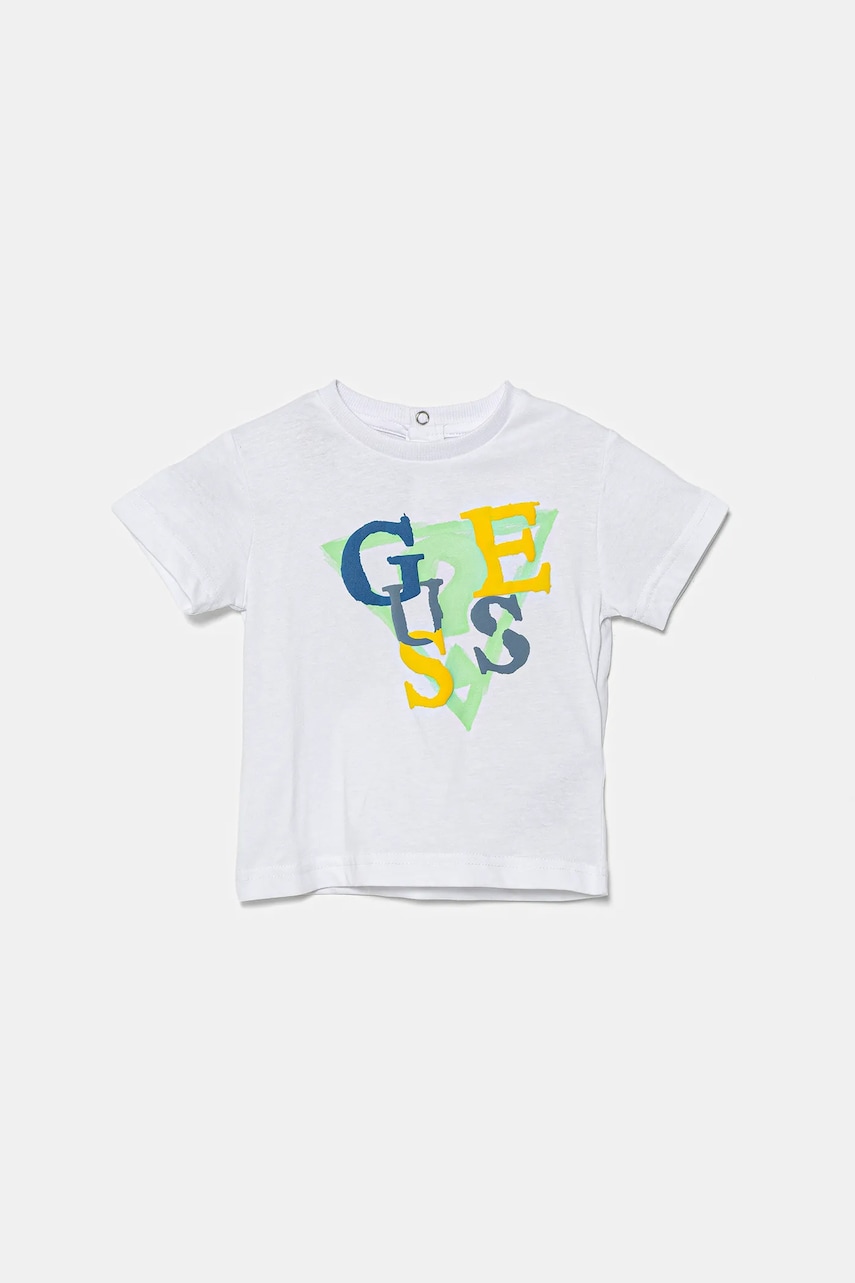 Levně Dětské bavlněné tričko Guess bílá barva, I5GI01 K8HM4
