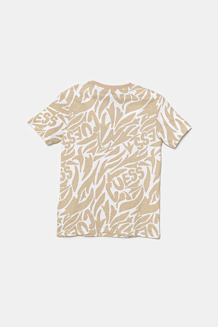 Детская хлопковая футболка Guess цвет зелёный узорная L5GI03 K8HM4 Детская хлопковая футболка Guess цвет зелёный узорная L5GI03 K8HM4