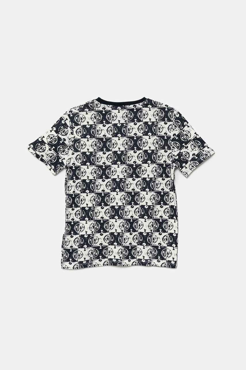 Детская хлопковая футболка Guess цвет синий узорная L5GI03 K8HM4 Детская хлопковая футболка Guess цвет синий узорная L5GI03 K8HM4