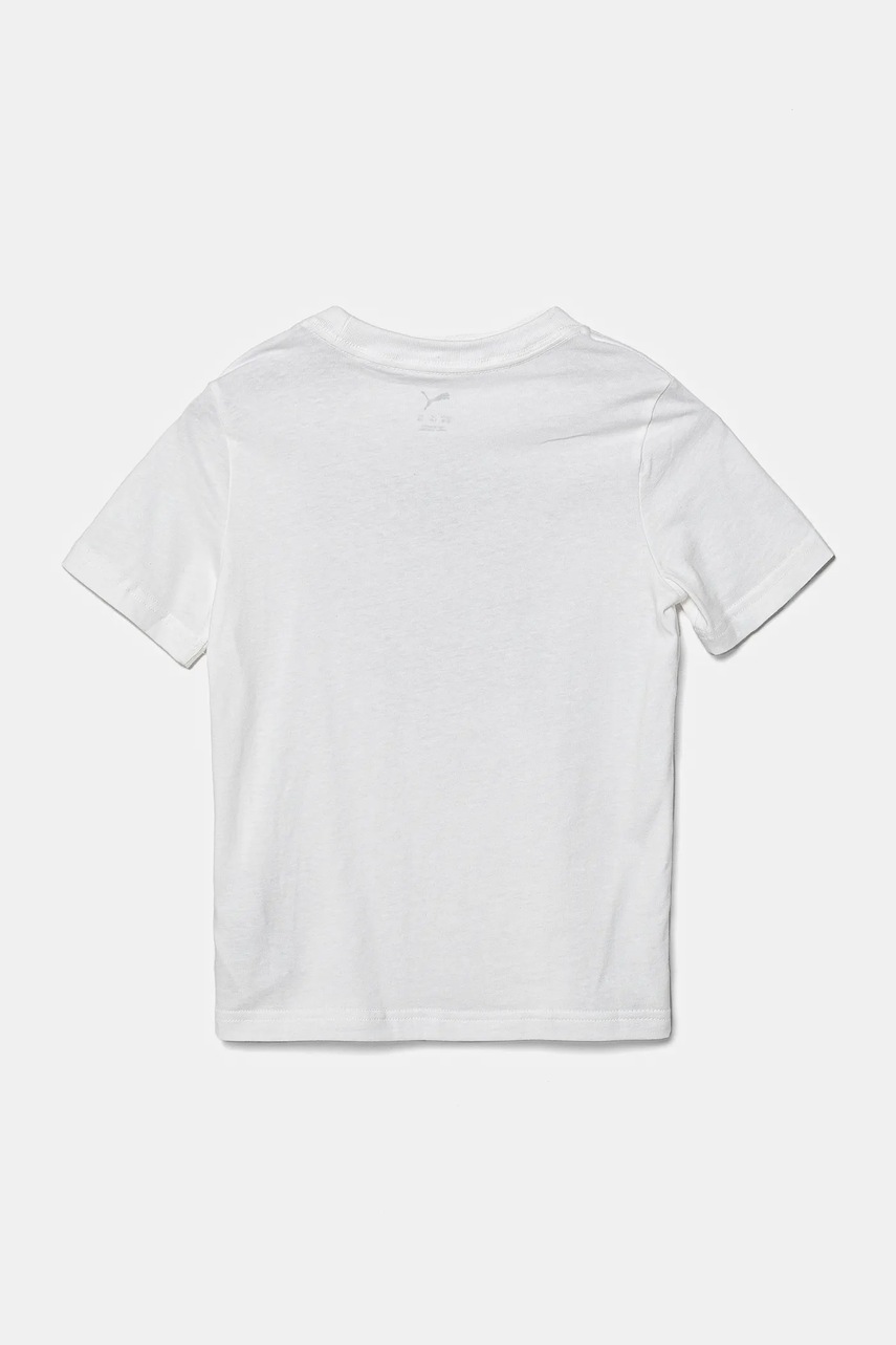 Детская хлопковая футболка Puma MID90S Graphic Tee I цвет белый с принтом 685144 Детская хлопковая футболка Puma MID90S Graphic Tee I цвет белый с принтом 685144