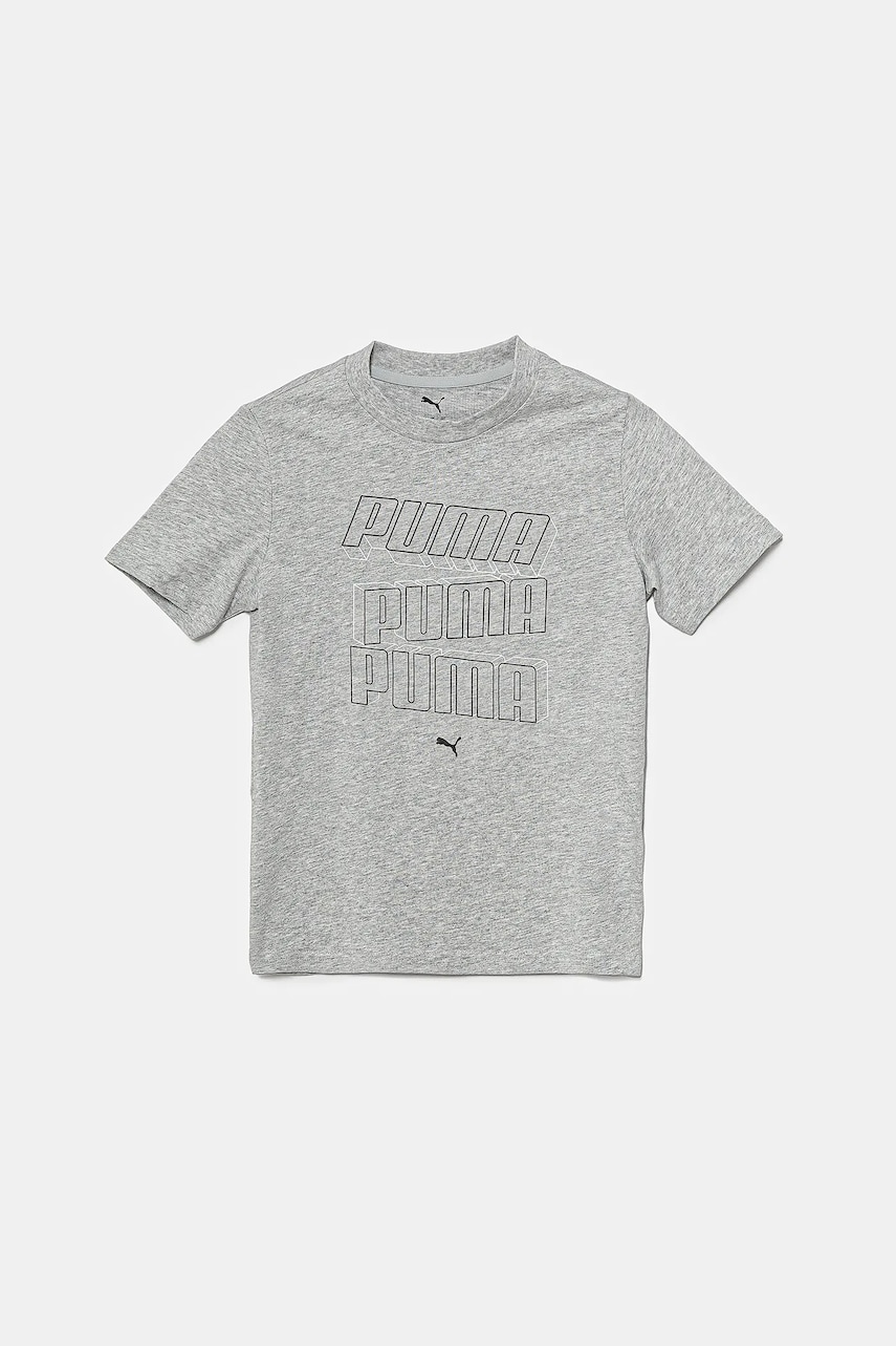 Puma tricou de bumbac pentru copii ESS LOGO LAB HOG Tee culoarea gri, cu imprimeu, 685788